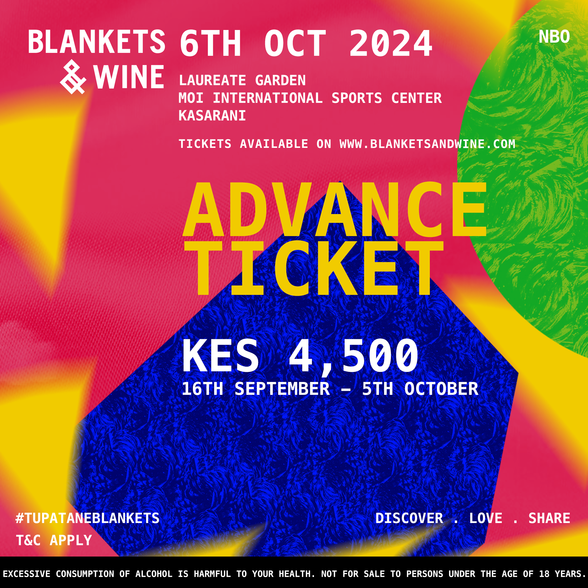 BLANKETS & WINE OCTOBER EDITION-advance ticket