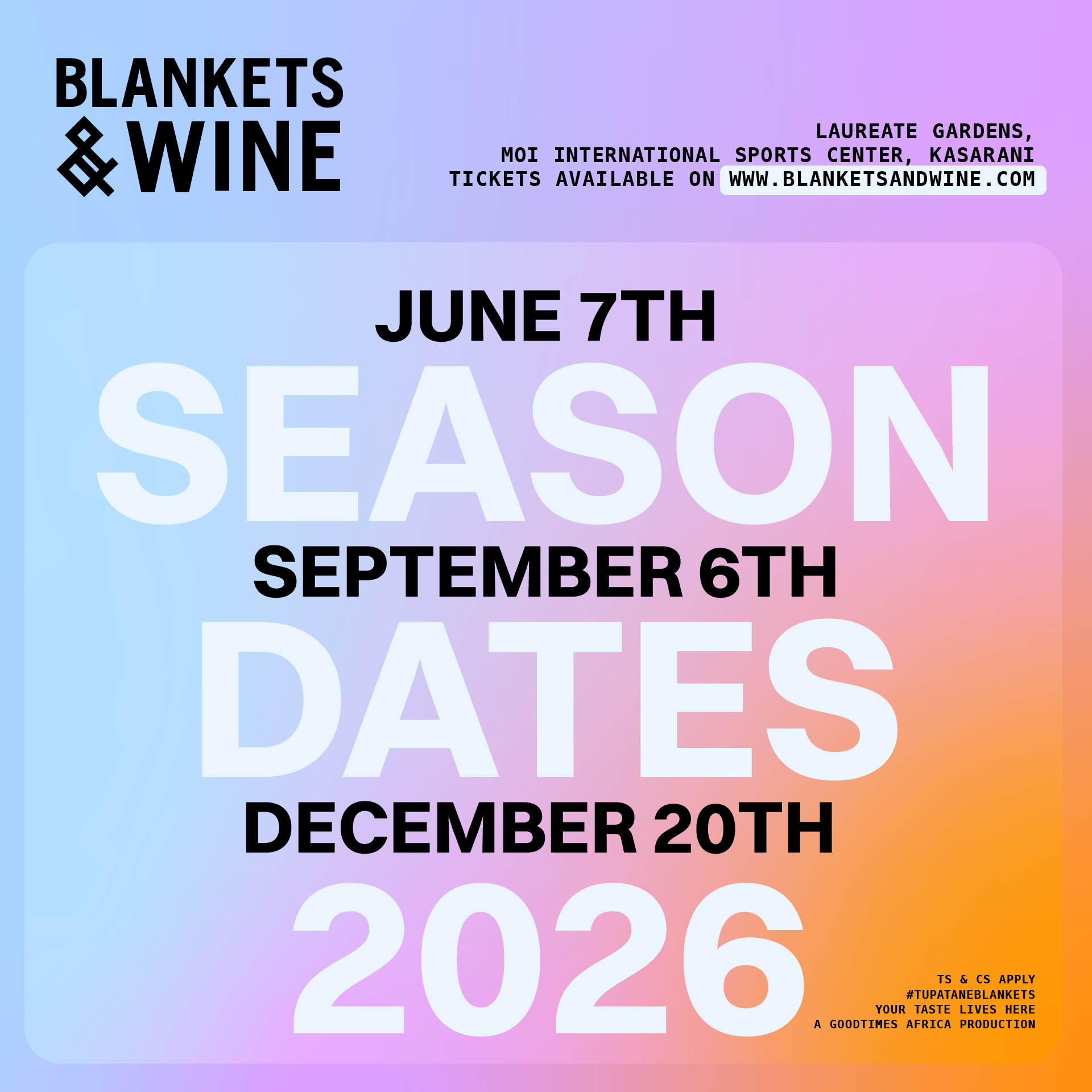 Blankets & Wine 2026
